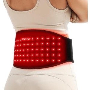 Comfytemp 5000mAh Portable Red Light Therapy Belt for Body, FSA Eligible HSA Near Infrared Light Therapy Wrap, 13W Wearable Light Wrap for Lower Back Waist Belly Joint Muscle Pain Relief, 50''x7''