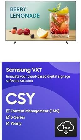 Samsung 50" Crystal UHD 4k Pro TV + VXT S-Series w/Cloud Based, Content Management Software, 1 Year Subscription