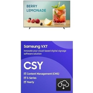 Samsung 55" Crystal UHD 4k Pro TV + VXT S-Series w/Cloud Based, Content Management Software, 1 Year Subscription