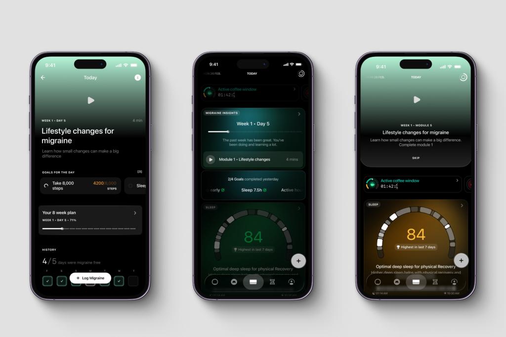 Ultrahuman app showing migraine tracking