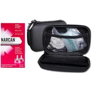 NARCAN Nasal Spray 4mg (2 Single-Dose Devices) + Convenience Kit with Medical Grade Components | Quick Access Bundle to Aid in an Emergency